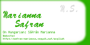 marianna safran business card