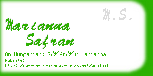 marianna safran business card